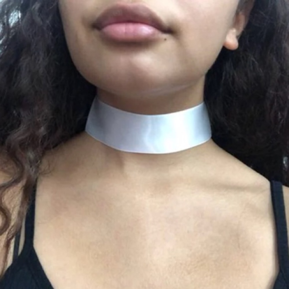 White Satin Ribbon Choker